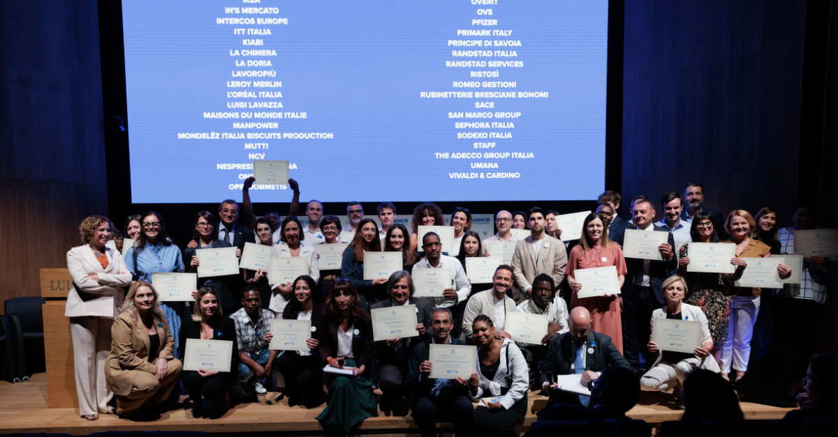 Siamo stato premiati a Roma come azienda inclusiva da UNHCR Italia