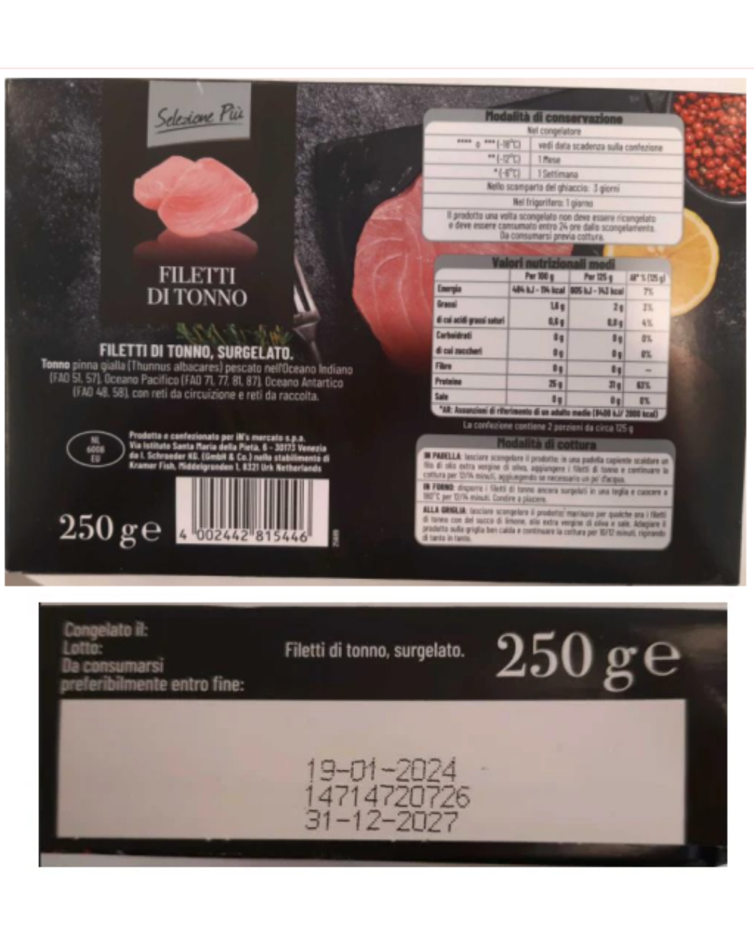 richiamo filetti tonno